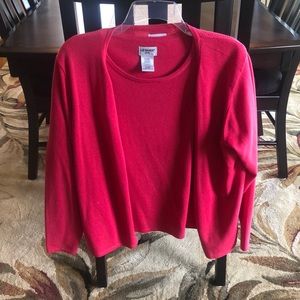 Liz Baker shirt and cardigan set